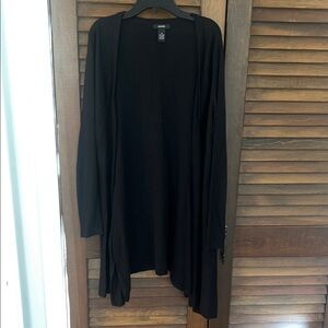 Alfani Black Open-Front Draped Women's Cardigan